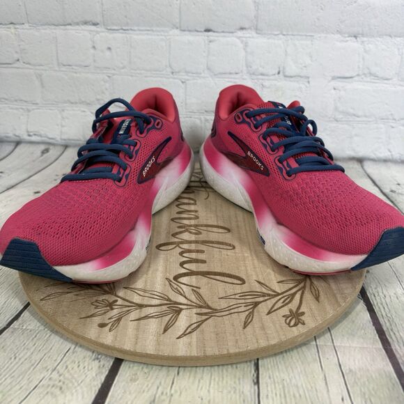 Brooks Glycerin 21 Sneakers Women Size 9.5 Pink Raspberry Estate Blue Run Shoes - Picture 7 of 11